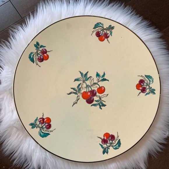 Antique 1930s Longwy handpainted cherry platter - Picture 12 of 13